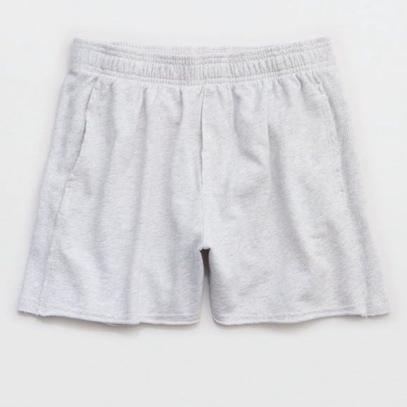 NWT Aerie Let Loose Fleece Shortie In Light Heather Grey Sz XS. - Picture 3 of 12